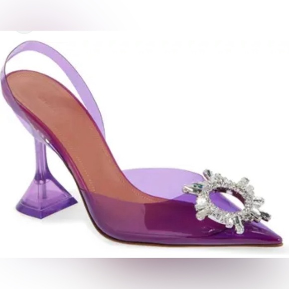 Amina Muaddi Shoes - Amina Muaddi Begum Glass Slingback Pumps
